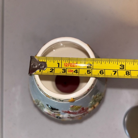 Festive Red and White Snowman Candle Top and Plate - Picture 8 of 11